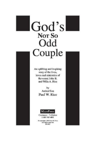 Cover of God's Not So Odd Couple