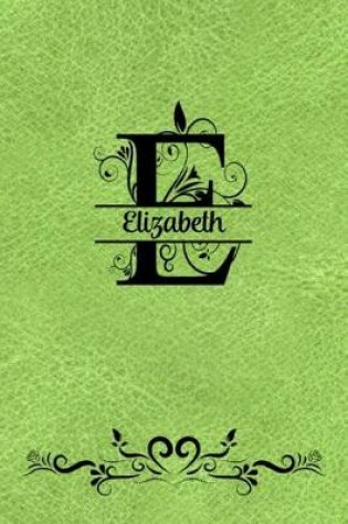 Cover of Split Letter Personalized Journal - Elizabeth