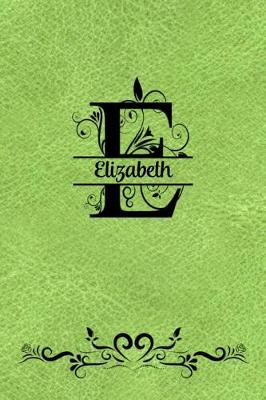 Book cover for Split Letter Personalized Journal - Elizabeth