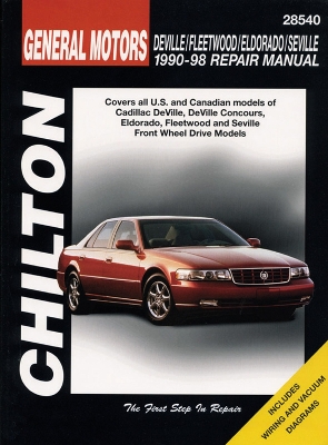 Book cover for Cadillac Deville/Fleetwood/Eldorado/Seville (90 - 98) (Chilton)