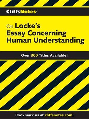 Book cover for Cliffsnotes on Locke's Concerning Human Understanding