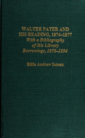 Cover of Walter Pater & His Reading