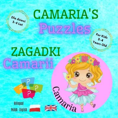 Book cover for Camaria's Puzzles / Zagadki Camarii / Polish - English Bilingual Book For Kids 3-4 Years Old