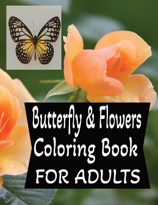 Book cover for Butterfly And Flowers Coloring Book For Adults