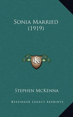 Book cover for Sonia Married (1919)