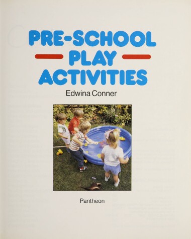 Book cover for Pre School Play Activities