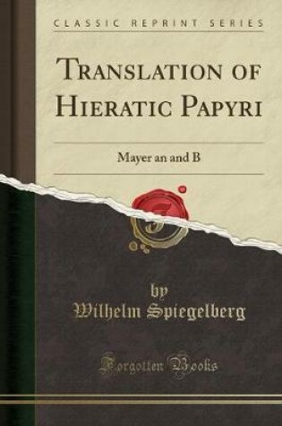 Cover of Translation of Hieratic Papyri