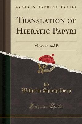 Book cover for Translation of Hieratic Papyri