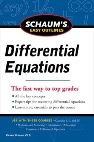 Cover of Schaum's Easy Outline of Differential Equations, Revised Edition