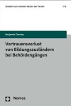 Book cover for Vertrauensverlust Von Bildungsauslandern Bei Behordengangen