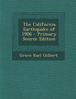 Book cover for The California Earthquake of 1906