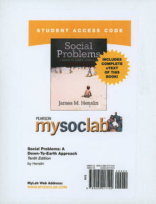 Book cover for MyLab Sociology  with Pearson eText -- Standalone Access Card -- for Social Problems