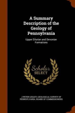 Cover of A Summary Description of the Geology of Pennsylvania