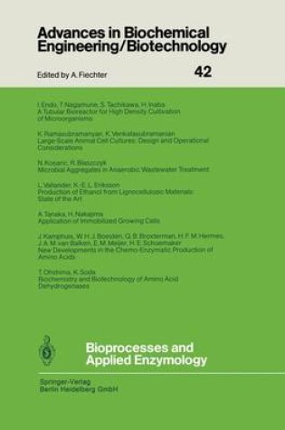 Cover of Bioprocesses and Applied Enzymology