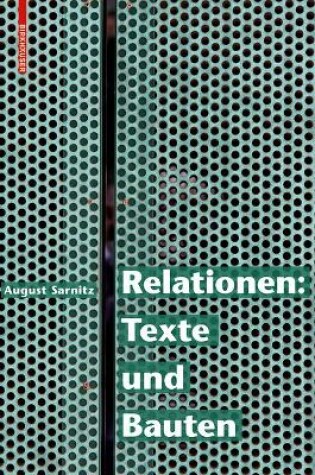 Cover of Relationen: Texte und Bauten