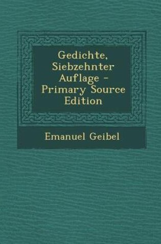 Cover of Gedichte, Siebzehnter Auflage