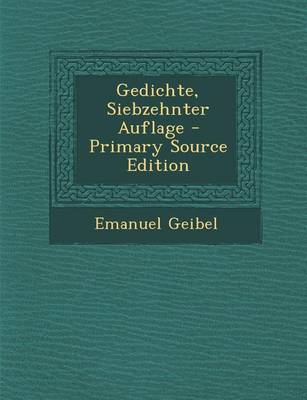 Book cover for Gedichte, Siebzehnter Auflage