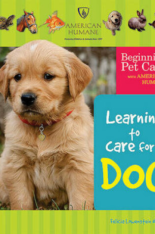 Cover of Learning to Care for a Dog