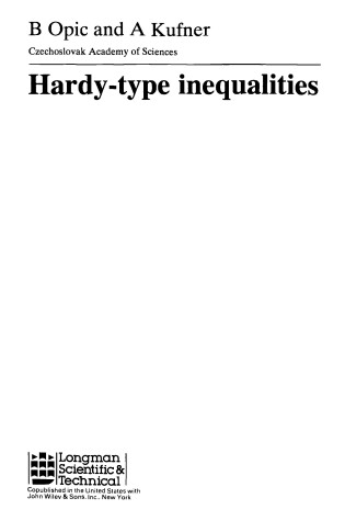 Cover of Hardy-type Inequalities