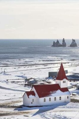 Cover of A Rustic White Church with a Red Roof in the Snow by the Sea Journal