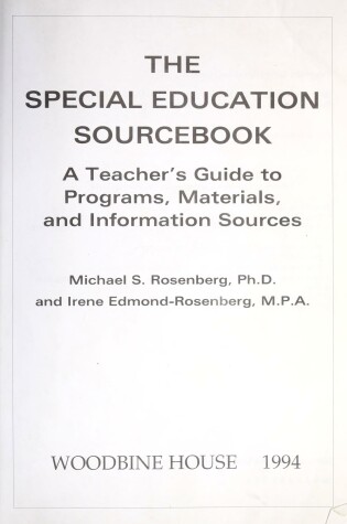 Cover of Special Education Sourcebook