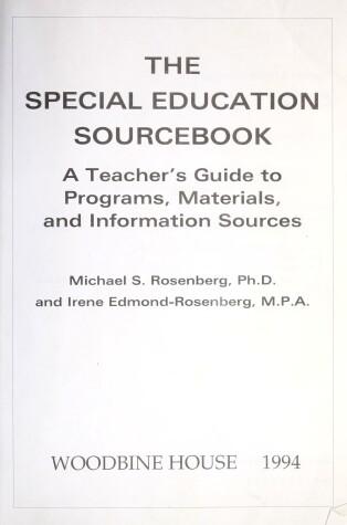 Book cover for Special Education Sourcebook