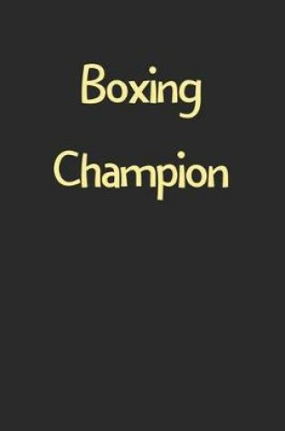 Cover of Boxing Champion