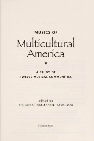 Cover of Musics of Multicultural America