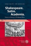 Book cover for Shakespeare. Satire. Academia