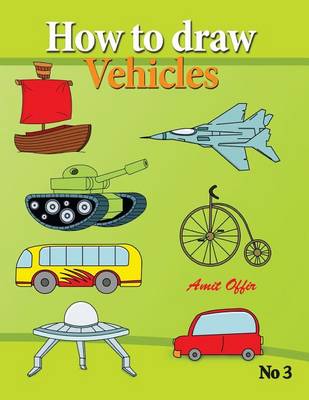 Book cover for how to draw vehicles