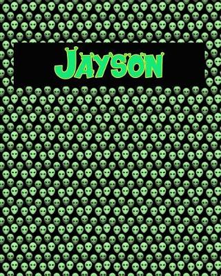 Book cover for 120 Page Handwriting Practice Book with Green Alien Cover Jayson