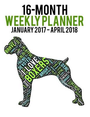 Cover of 2017-2018 Weekly Planner - Wordcloud Boxer