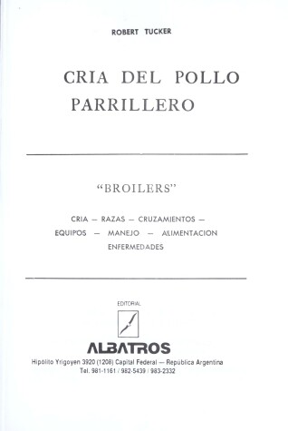 Book cover for Cria del Pollo Parrillero