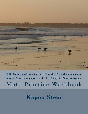 Book cover for 30 Worksheets - Find Predecessor and Successor of 1 Digit Numbers