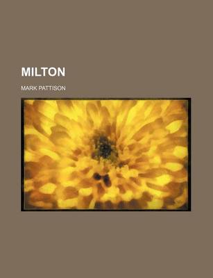 Book cover for Milton (Volume 26)