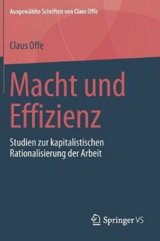 Cover of Macht Und Effizienz