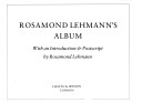 Book cover for Lehmann's, Rosamund, Album