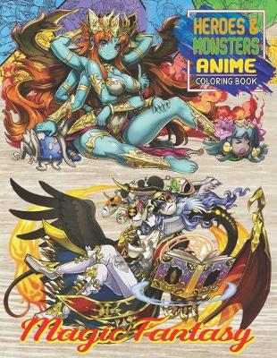 Book cover for Magic Fantasy Anime Coloring Book