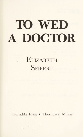 Book cover for To Wed a Doctor