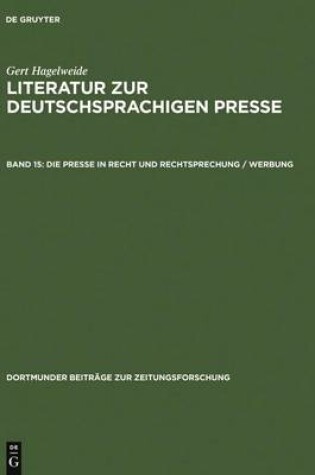 Cover of Die Presse in Recht Und Rechtsprechung / Werbung