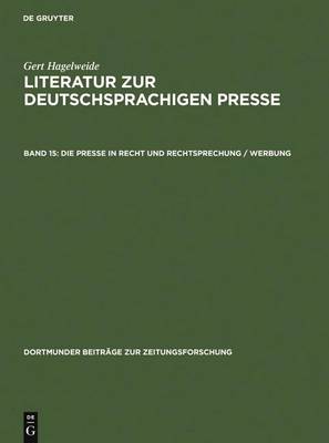 Book cover for Die Presse in Recht Und Rechtsprechung / Werbung
