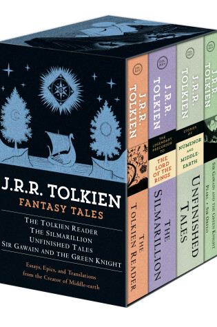 Cover of Tolkien Fantasy Tales Box Set (The Tolkien Reader, The Silmarillion, Unfinished Tales, Sir Gawain and the Green Knight)