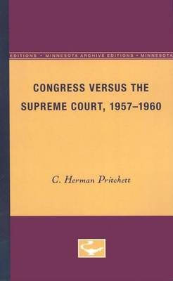 Book cover for Congress Versus the Supreme Court, 1957-1960