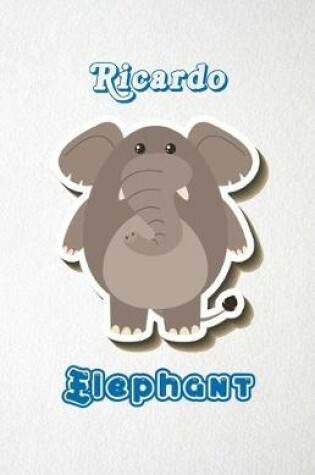 Cover of Ricardo Elephant A5 Lined Notebook 110 Pages