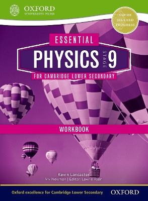 Book cover for Essential Physics for Cambridge Lower Secondary Stage 9 Workbook