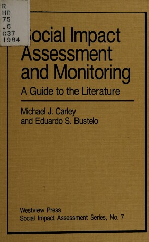 Book cover for Social Impact Assessment And Monitoring