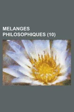 Cover of Melanges Philosophiques (10)