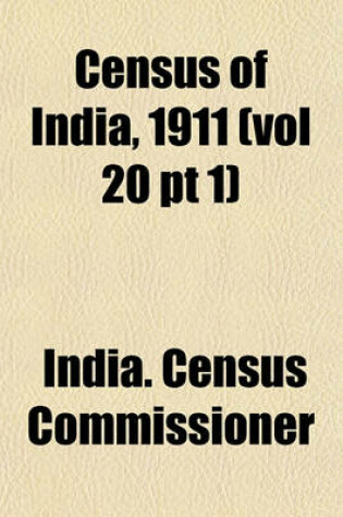 Cover of Census of India, 1911 (Vol 20 PT 1)