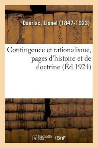 Cover of Contingence Et Rationalisme, Pages d'Histoire Et de Doctrine