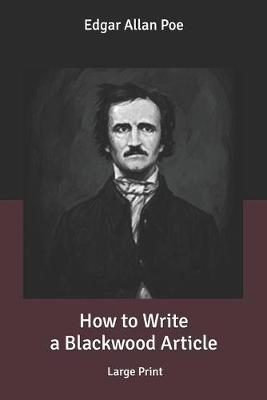 Book cover for How to Write a Blackwood Article